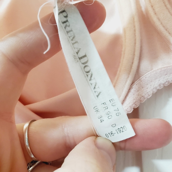 Prima Donna Lux Pink Satin Barbie Blush Pink Lined Underwire Bra 34D - Picture 5 of 5